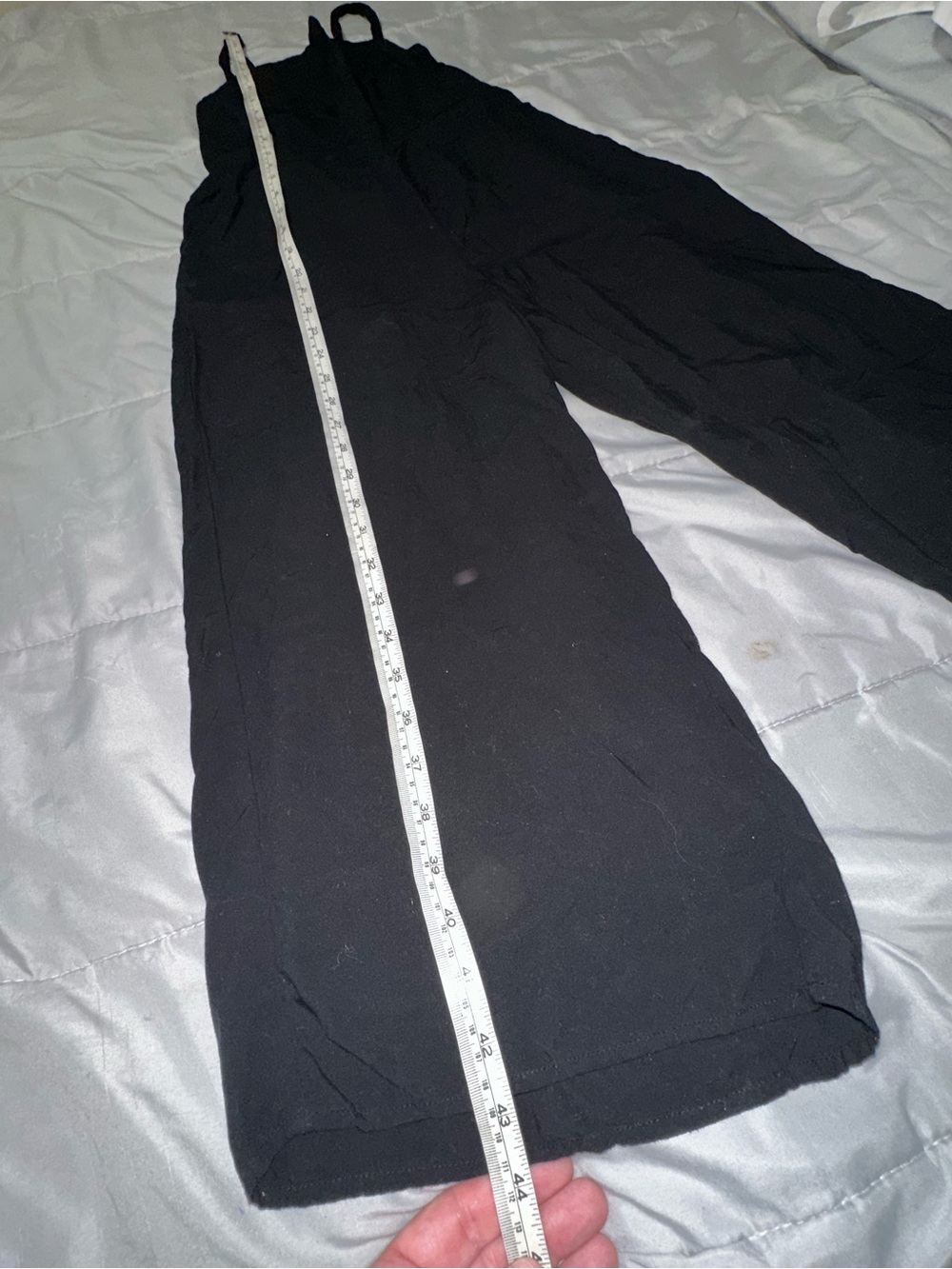 Old Navy Black Jumpsuit Smocked Back Adjustable Strap Capri Summer Sz S Classic - Picture 14 of 14